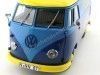 Cochesdemetal.es 1973 Volkswagen T1 Nurnberger Nachlichten Blue-Yellow 1:18 Schuco 450027900