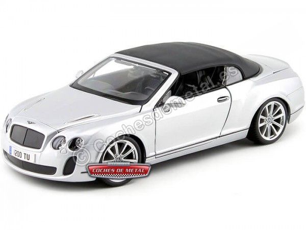 Cochesdemetal.es 2012 Bentley Continental Supersports Convertible Gris 1:18 Maisto 11037