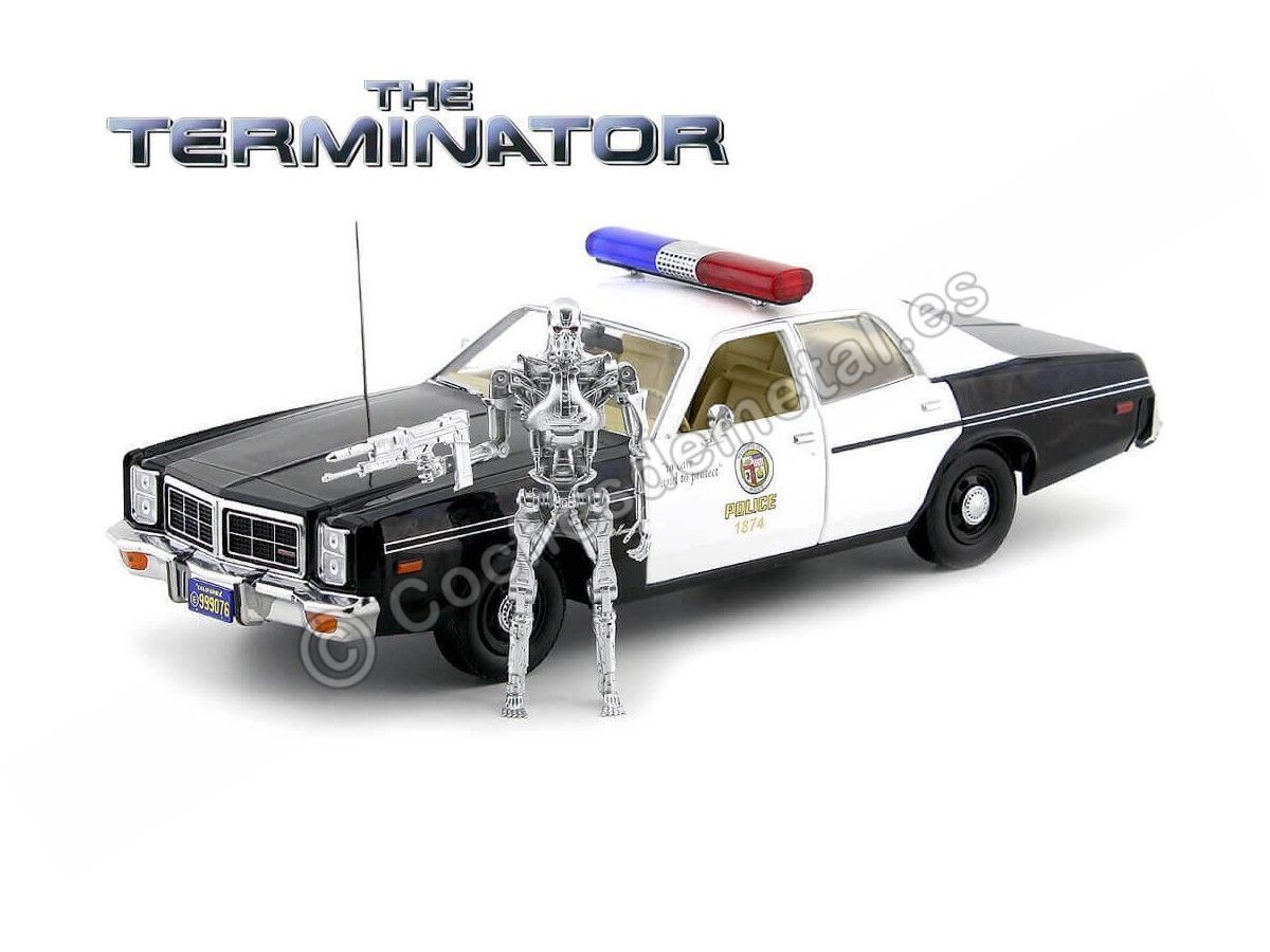 Dodge Monaco Police T-800 Endoskeleton Terminator GREENLIGHT 1:18 GREEN19042 M 