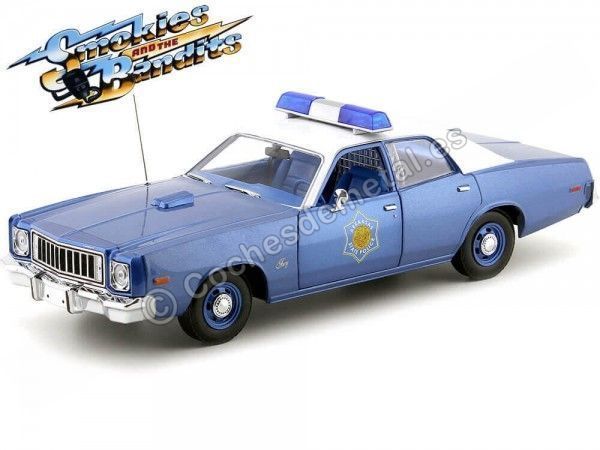 Cochesdemetal.es 1975 Plymouth Fury "Smokey and the Bandit - Los Caraduras" 1:18 Greenlight 19044