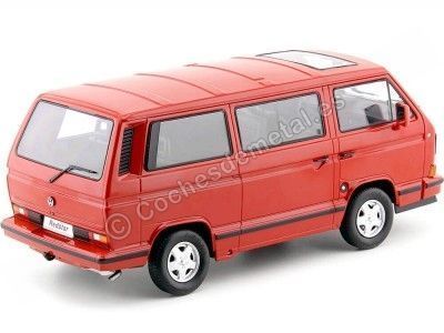 Cochesdemetal.es 1993 Volkswagen Bus T3 Red Star Rojo 1:18 KK-SCALE KKDC180203 2