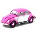 Cochesdemetal.es 1967 Volkswagen Beetle Rosa-Blanco 1:18 Greenlight 13512