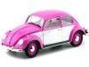Cochesdemetal.es 1967 Volkswagen Beetle Rosa-Blanco 1:18 Greenlight 13512