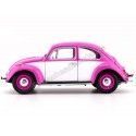 Cochesdemetal.es 1967 Volkswagen Beetle Rosa-Blanco 1:18 Greenlight 13512