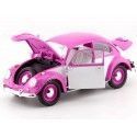 Cochesdemetal.es 1967 Volkswagen Beetle Rosa-Blanco 1:18 Greenlight 13512