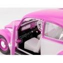 Cochesdemetal.es 1967 Volkswagen Beetle Rosa-Blanco 1:18 Greenlight 13512