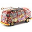 Carsdemetal.es 1973 Volkswagen T1 Samba Bus "Hippie Peace" 1:18 Schuco 450028300