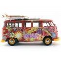 Carsdemetal.es 1973 Volkswagen T1 Samba Bus "Hippie Peace" 1:18 Schuco 450028300
