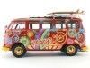 Carsdemetal.es 1973 Volkswagen T1 Samba Bus "Hippie Peace" 1:18 Schuco 450028300