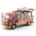 Carsdemetal.es 1973 Volkswagen T1 Samba Bus "Hippie Peace" 1:18 Schuco 450028300