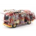 Carsdemetal.es 1973 Volkswagen T1 Samba Bus "Hippie Peace" 1:18 Schuco 450028300