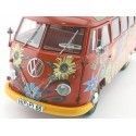 Carsdemetal.es 1973 Volkswagen T1 Samba Bus "Hippie Peace" 1:18 Schuco 450028300