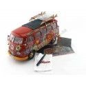 Carsdemetal.es 1973 Volkswagen T1 Samba Bus "Hippie Peace" 1:18 Schuco 450028300