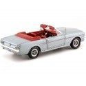 Cochesdemetal.es 1965 Ford Mustang conversível cinza prateado 1:18 Auto World AMM1103