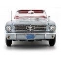 Cochesdemetal.es 1965 Ford Mustang conversível cinza prateado 1:18 Auto World AMM1103
