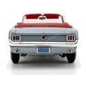 Cochesdemetal.es 1965 Ford Mustang conversível cinza prateado 1:18 Auto World AMM1103
