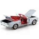 Cochesdemetal.es 1965 Ford Mustang conversível cinza prateado 1:18 Auto World AMM1103