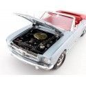Cochesdemetal.es 1965 Ford Mustang conversível cinza prateado 1:18 Auto World AMM1103