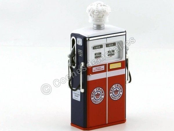 Carsdemetal.es 1954 Fornecedor Tokheim 350 Bomba de gás gasolina Crown Red-Breno 1:18 Greenlight 14030C