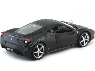 Cochesdemetal.es 2010 Ferrari 458 Italia Negro Mate 1:18 Hot Wheels T6921 2