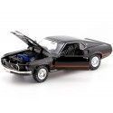 Cochesdemetal.es 1969 Ford Mustang Mach I Black 1:18 Auto World AMM1139