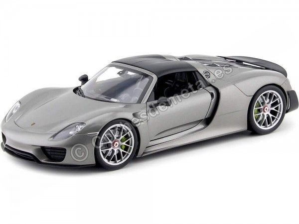 Carsdemetal.es 2013 Porsche 918 Spyder Cabrio Gris 1:18 bem 18051