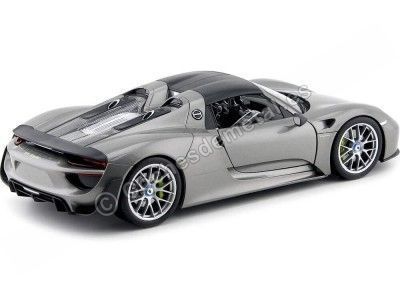 Cochesdemetal.es 2013 Porsche 918 Spyder Cabrio Gris 1:18 Welly 18051 2