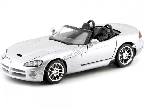 Carsdemetal.es 2003 Dodge Viper SRT-10 Metallic Grey Cabrio 1:18 Maisto 31632