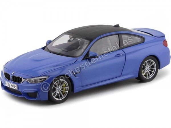 Cochesdemetal.es 2014 BMW M4 F82 Coupe Yas Mina Blue 1:18 Dealer Edition 80432339607