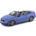 Cochesdemetal.es 2015 BMW M4 F83 Cabriolet Yas Mina Blue 1:18 Édition de concessionnaire 80432399612