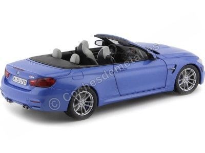 Cochesdemetal.es 2015 BMW M4 F83 Convertible Yas Mina Blue 1:18 Dealer Edition 80432399612 2