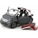 Cochesdemetal.es 2015 Smart Fortwo Cabriolet (A453) Gray / Silver 1:18 Contourneur B66960290