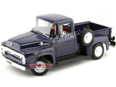 Cochesdemetal.es 1956 Ford F-100 Pick-Up Azul 1:18 Welly 19831