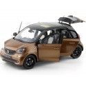 Carsdemetal.es 2015 Smart Forfour Coupe (W453) Black/Brown 1:18 Revendedor Edição B66960299