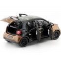 Carsdemetal.es 2015 Smart Forfour Coupe (W453) Black/Brown 1:18 Revendedor Edição B66960299