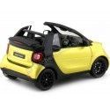Cochesdemetal.es 2015 Smart Fortwo Cabriolet (A453) Noir / jaune 1:18 Édition du concessionnaire B66960289
