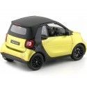 Cochesdemetal.es 2015 Smart Fortwo Cabriolet (A453) Noir / jaune 1:18 Édition du concessionnaire B66960289