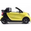 Cochesdemetal.es 2015 Smart Fortwo Cabriolet (A453) Noir / jaune 1:18 Édition du concessionnaire B66960289