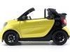 Cochesdemetal.es 2015 Smart Fortwo Cabriolet (A453) Noir / jaune 1:18 Édition du concessionnaire B66960289