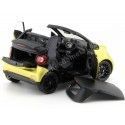 Cochesdemetal.es 2015 Smart Fortwo Cabriolet (A453) Noir / jaune 1:18 Édition du concessionnaire B66960289