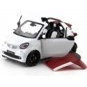 Carsdemetal.es 2015 Smart Fortwo Cabriolet (A453) Branco/Branco 1:18 Revester Edição B66960291