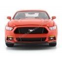 Cochesdemetal.es 2016 Ford Mustang GT 5.0 Cupe Naranja 1:18 Auto World AW242