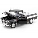 Cochesdemetal.es 1957 Chevrolet Cameo Pick-Up Black-White 1:18 Auto World AMM1145