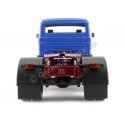 Carsdemetal.es 1969 caminhão Mercedes LPS 1632 Dois eixos azul-vermelho 1:18 ROAD KINGS 180022