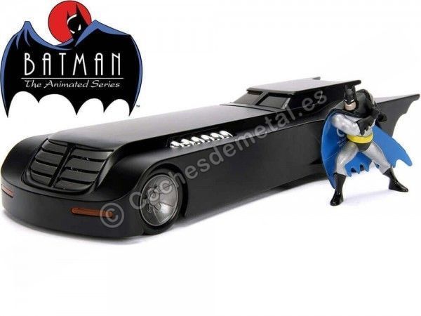 Cochesdemetal.es 1992 The Animated Series Batmobile con Figura de Batman 1:24 Jada Toys 30916