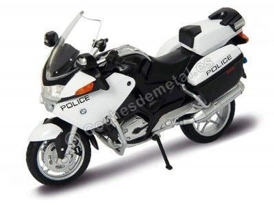 Cochesdemetal.es 2004 BMW R1200 RT Police blanche 1:18 Welly 12811