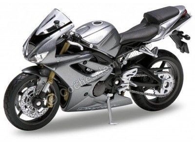 Carsdemetal.es 2008 Triumph Daytona 675 Cinza metalizado 1:18 Welly 12822