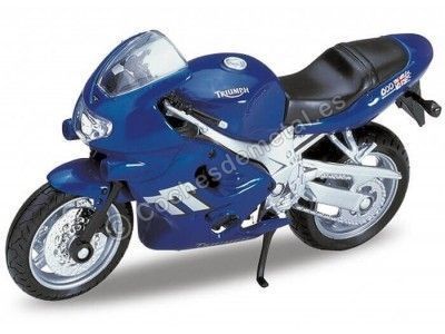 2002 Triumph TT600 Blue 1:18 Welly 12177 Cochesdemetal.es