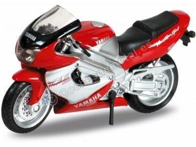 2001 Yamaha YZF1000R Thunderace Red-Silver 1:18 Welly 12154 Cochesdemetal.es