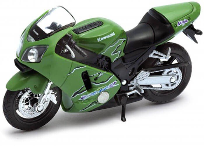 2001 Kawasaki Ninja ZX-12R Green 1:18 Welly 12167